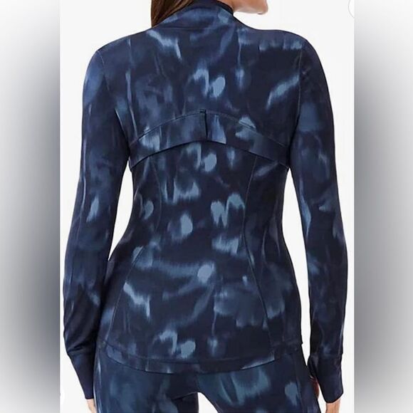 Members Mark Zen active tie dye blue jacket + black compression ankle legging XL - Picture 4 of 16
